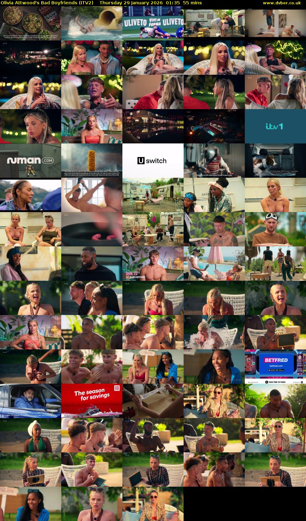 Olivia Attwood's Bad Boyfriends (ITV2) Thursday 29 January 2026 01:35 - 02:30