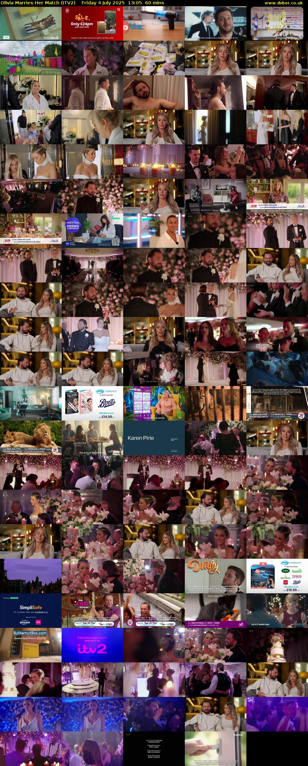 Olivia Marries Her Match (ITV2) Friday 4 July 2025 13:05 - 14:05