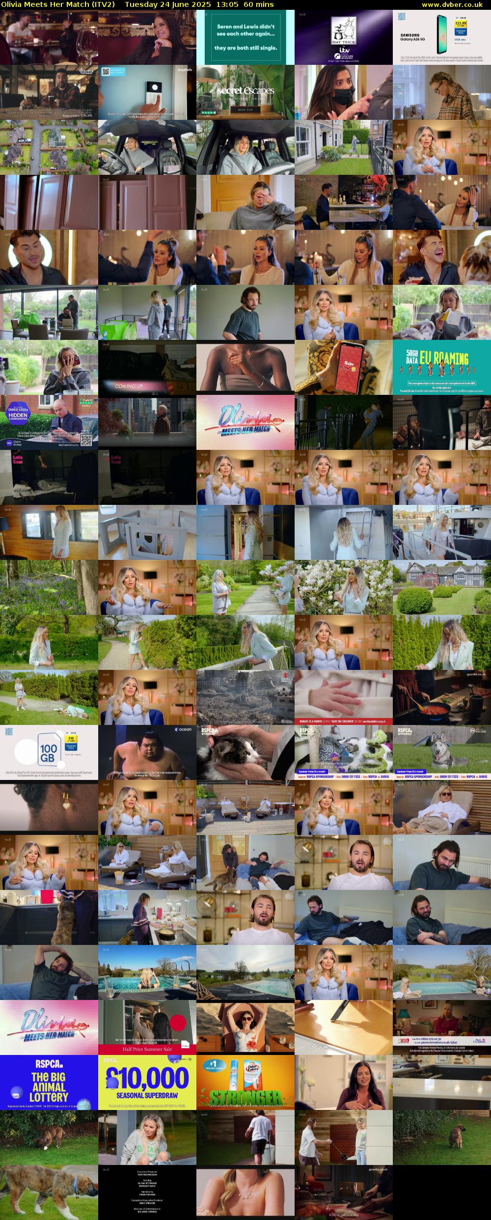 Olivia Meets Her Match (ITV2) Tuesday 24 June 2025 13:05 - 14:05