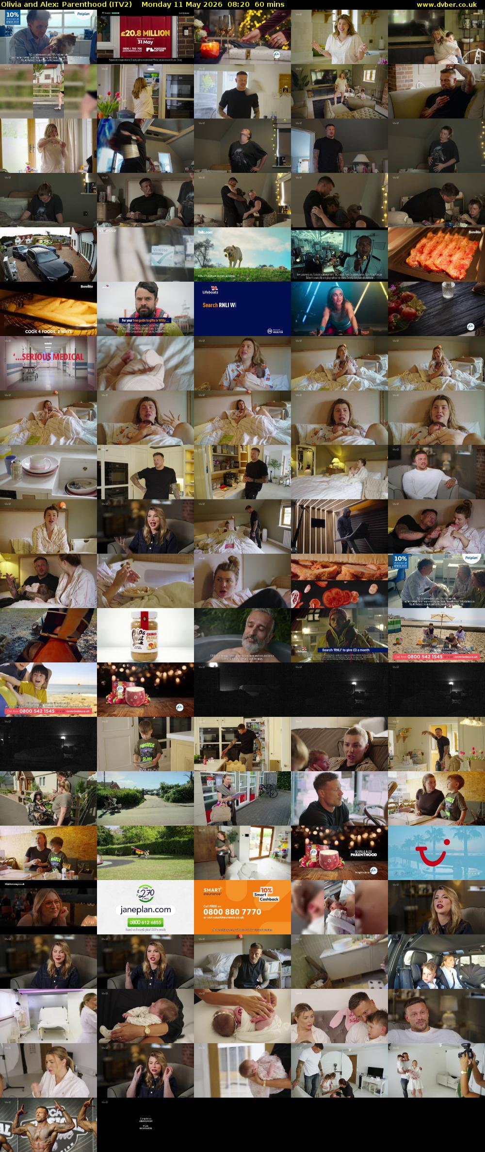 Olivia and Alex: Parenthood (ITV2) Monday 11 May 2026 08:20 - 09:20