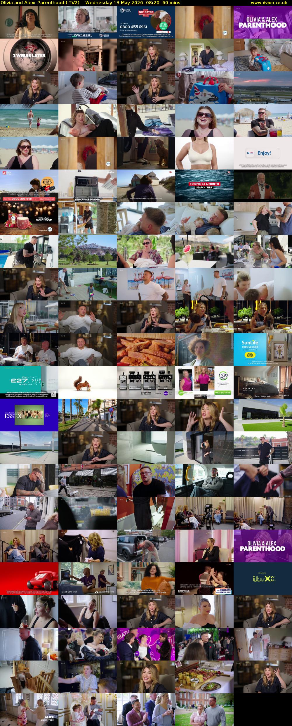 Olivia and Alex: Parenthood (ITV2) Wednesday 13 May 2026 08:20 - 09:20
