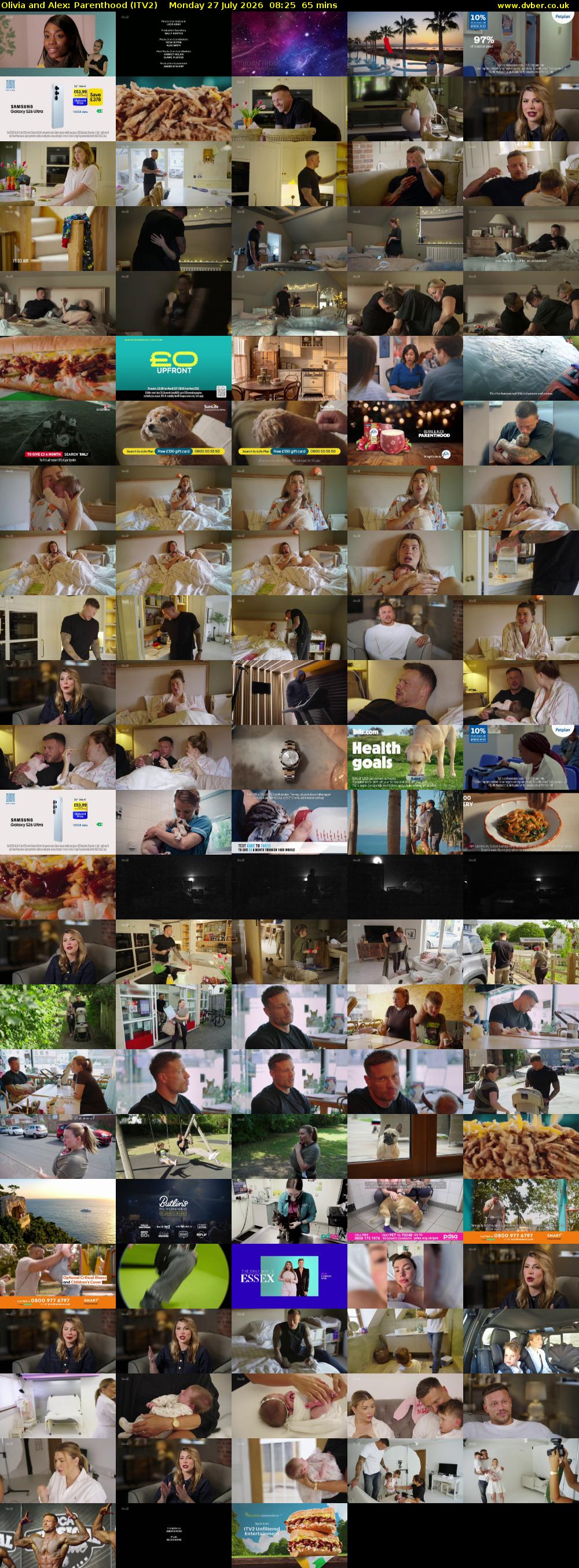 Olivia and Alex: Parenthood (ITV2) Monday 27 July 2026 08:25 - 09:30