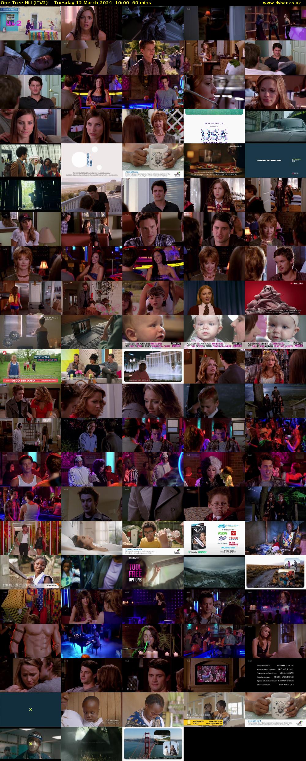 One Tree Hill (ITV2) Tuesday 12 March 2024 10:00 - 11:00