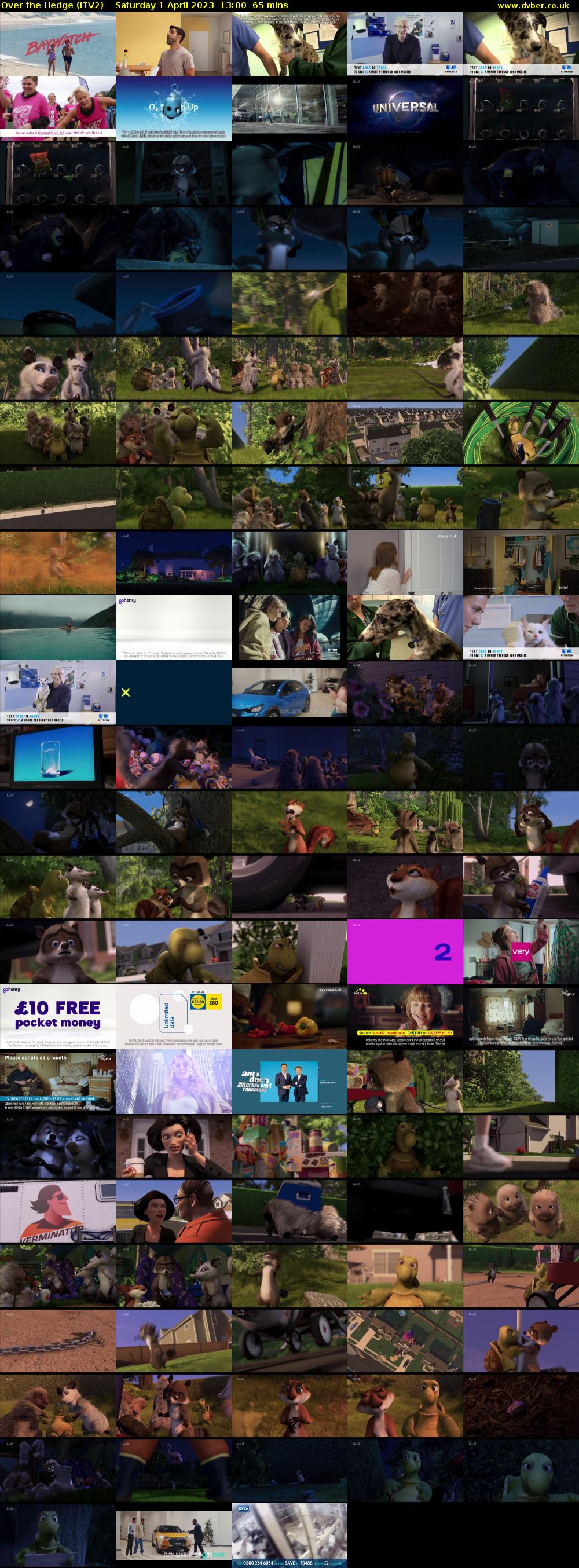 Over the Hedge (ITV2) Saturday 1 April 2023 13:00 - 14:05