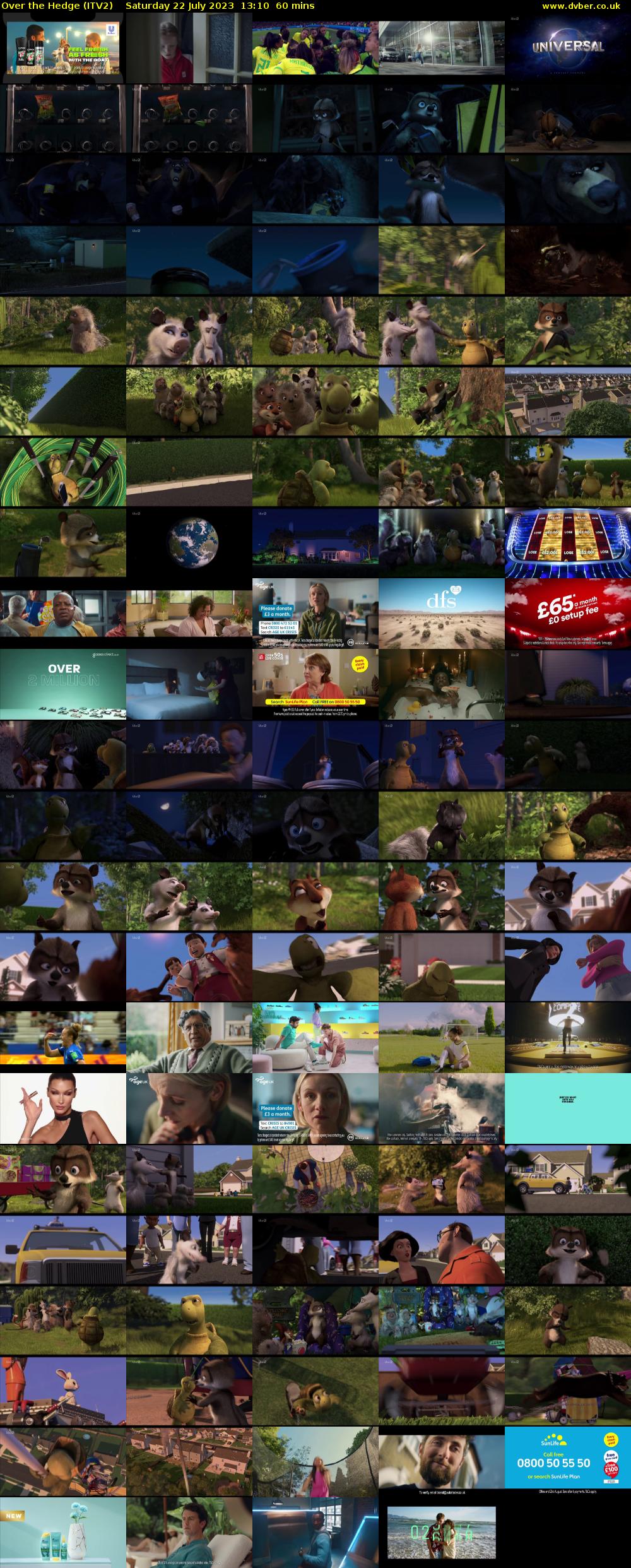 Over the Hedge (ITV2) Saturday 22 July 2023 13:10 - 14:10