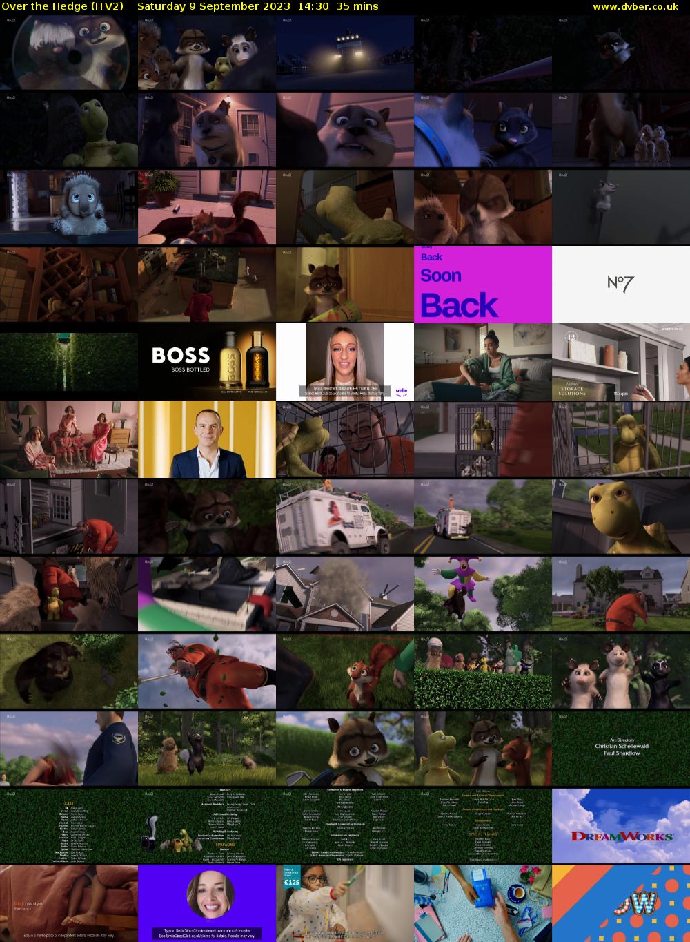 Over the Hedge (ITV2) Saturday 9 September 2023 14:30 - 15:05