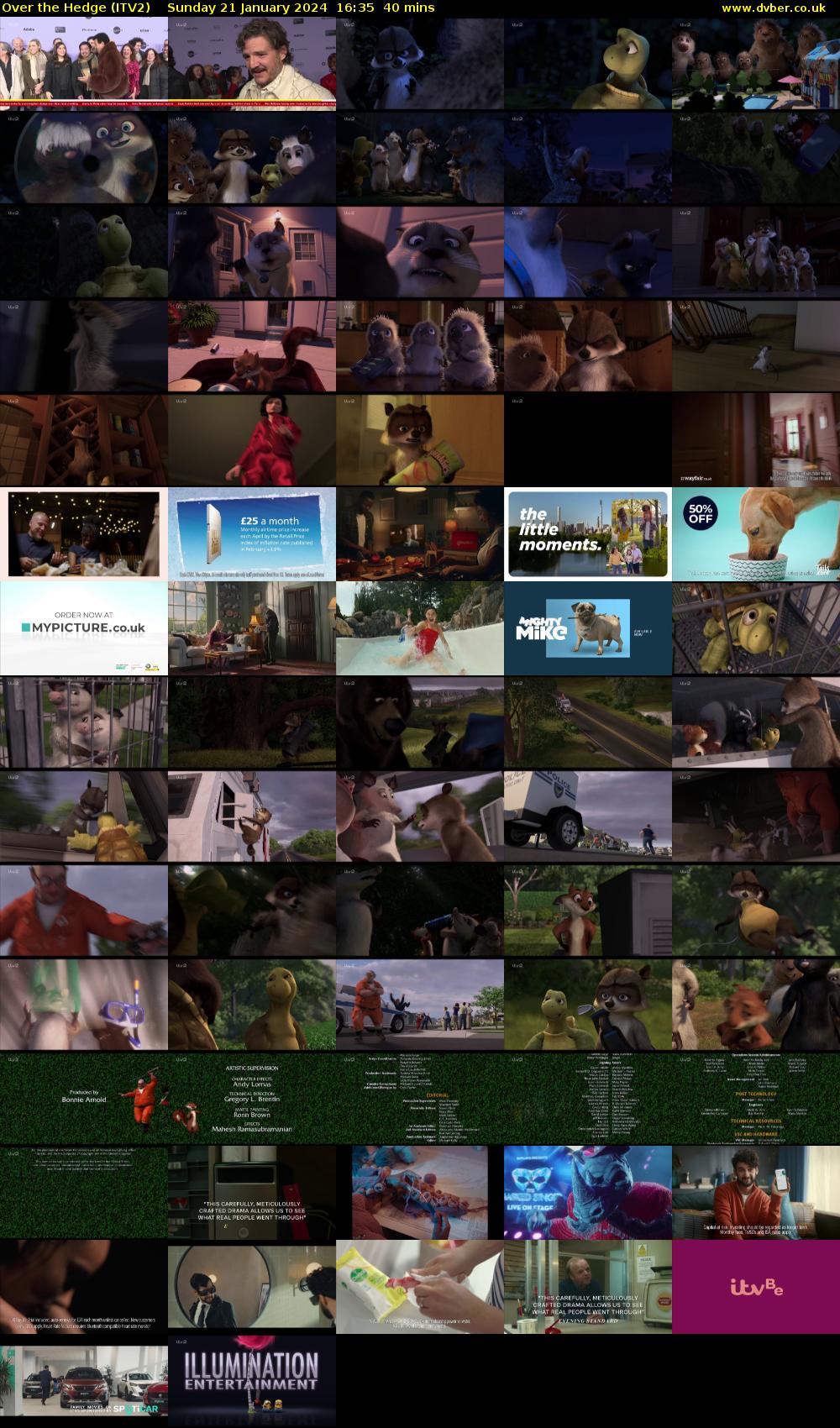 Over the Hedge (ITV2) Sunday 21 January 2024 16:35 - 17:15