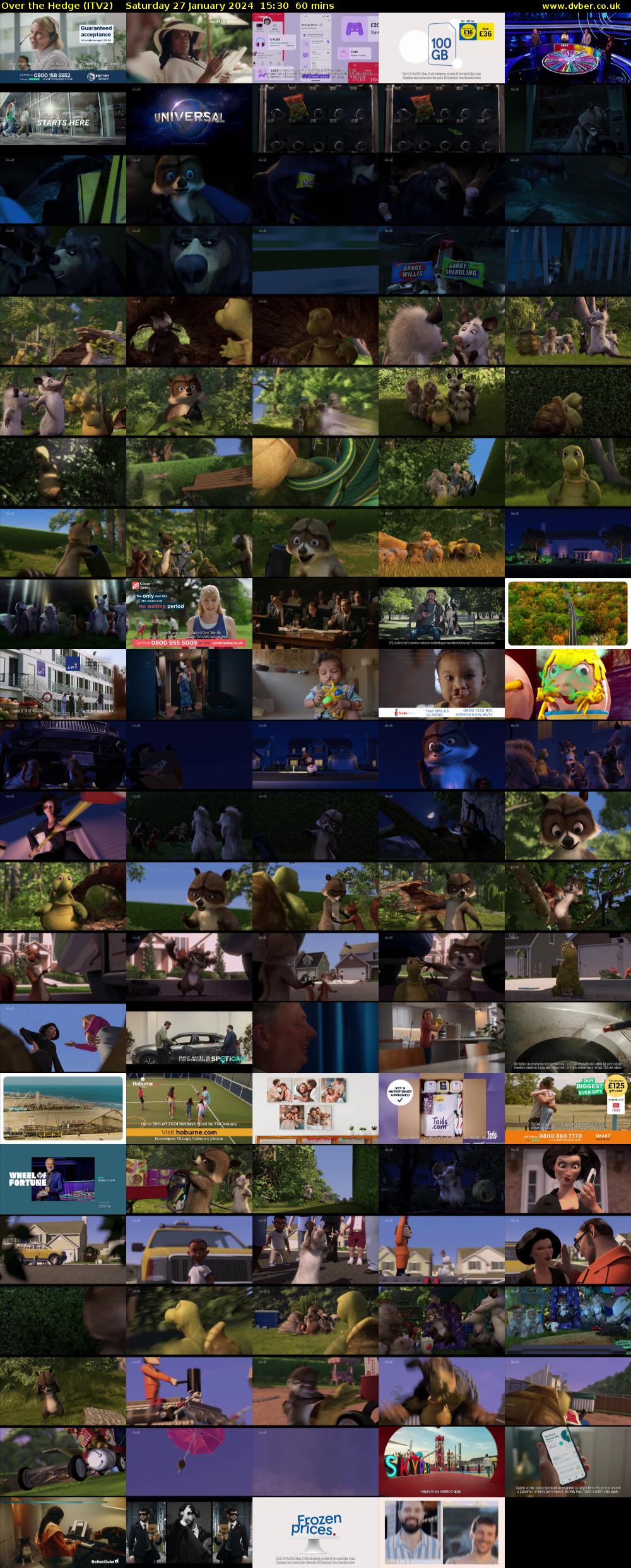 Over the Hedge (ITV2) Saturday 27 January 2024 15:30 - 16:30