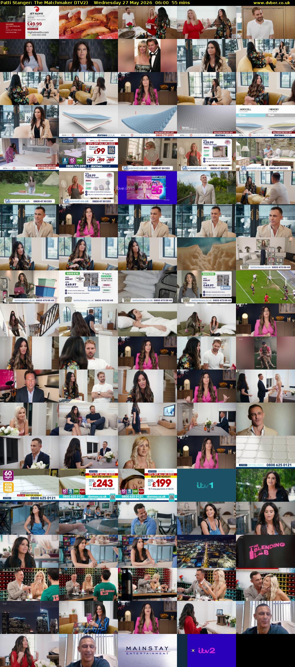 Patti Stanger: The Matchmaker (ITV2) Wednesday 27 May 2026 06:00 - 06:55