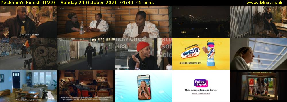 Peckham's Finest (ITV2) Sunday 24 October 2021 01:30 - 02:15
