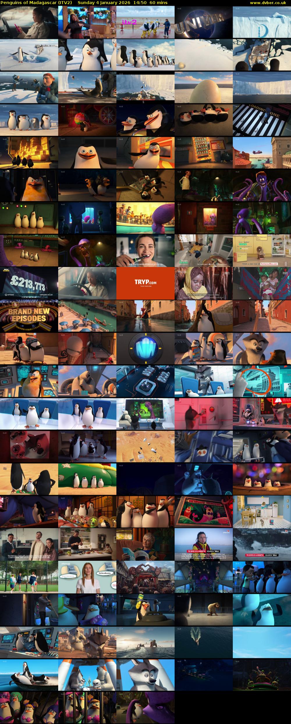 Penguins of Madagascar (ITV2) Sunday 4 January 2026 14:50 - 15:50