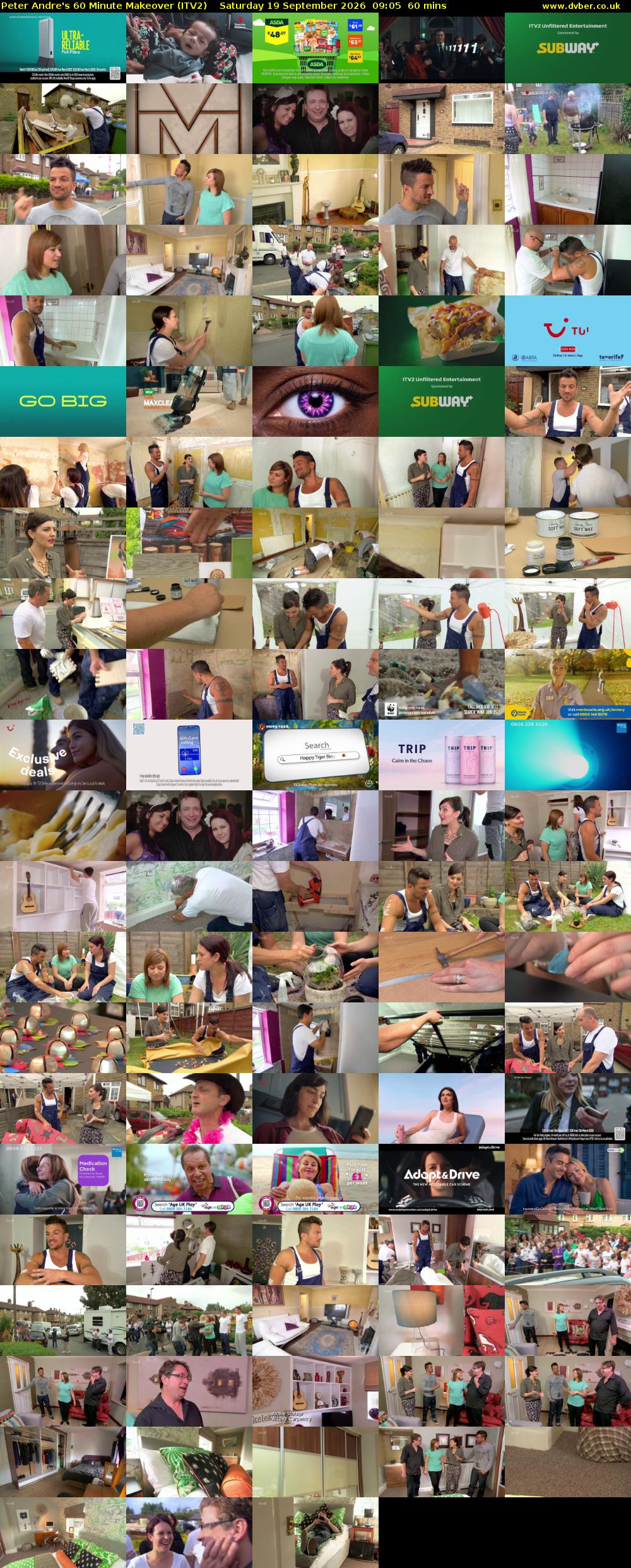 Peter Andre's 60 Minute Makeover (ITV2) Saturday 19 September 2026 09:05 - 10:05