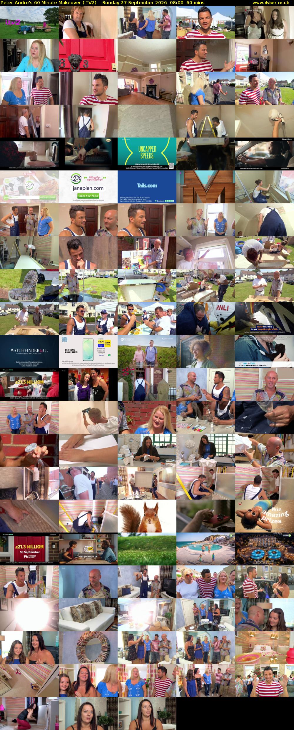 Peter Andre's 60 Minute Makeover (ITV2) Sunday 27 September 2026 08:00 - 09:00