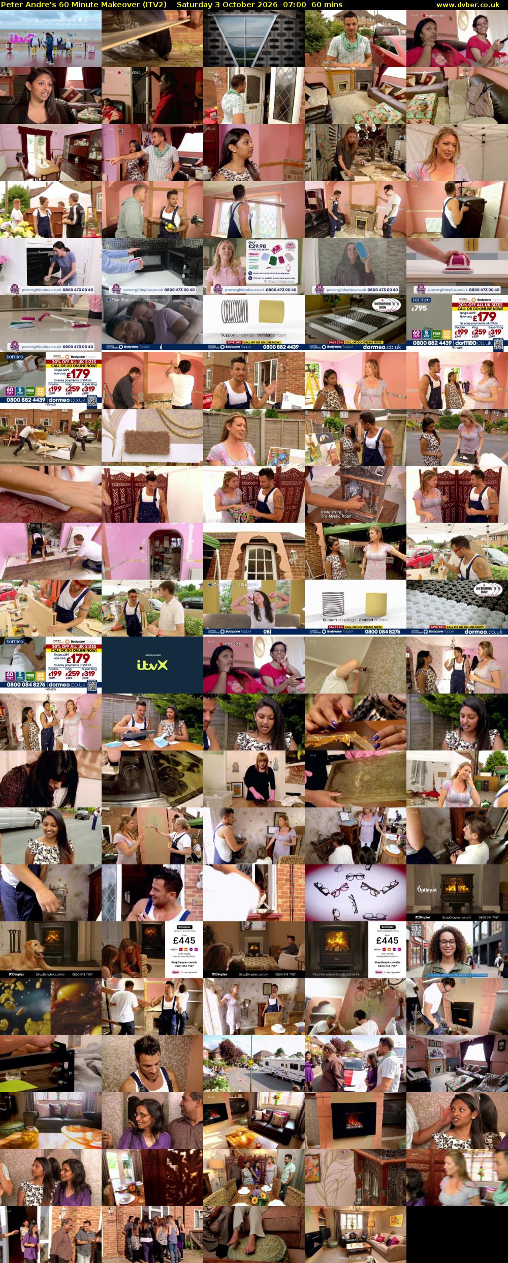 Peter Andre's 60 Minute Makeover (ITV2) Saturday 3 October 2026 07:00 - 08:00