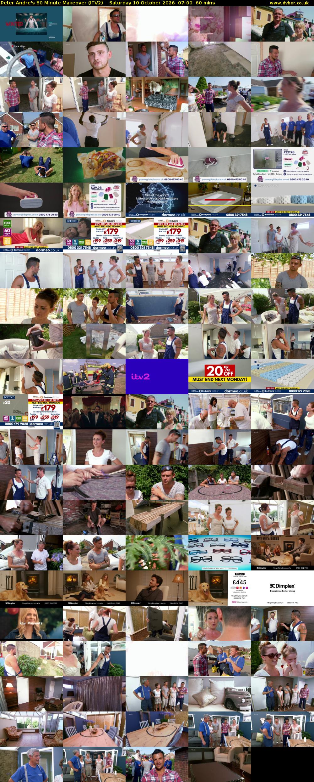 Peter Andre's 60 Minute Makeover (ITV2) Saturday 10 October 2026 07:00 - 08:00