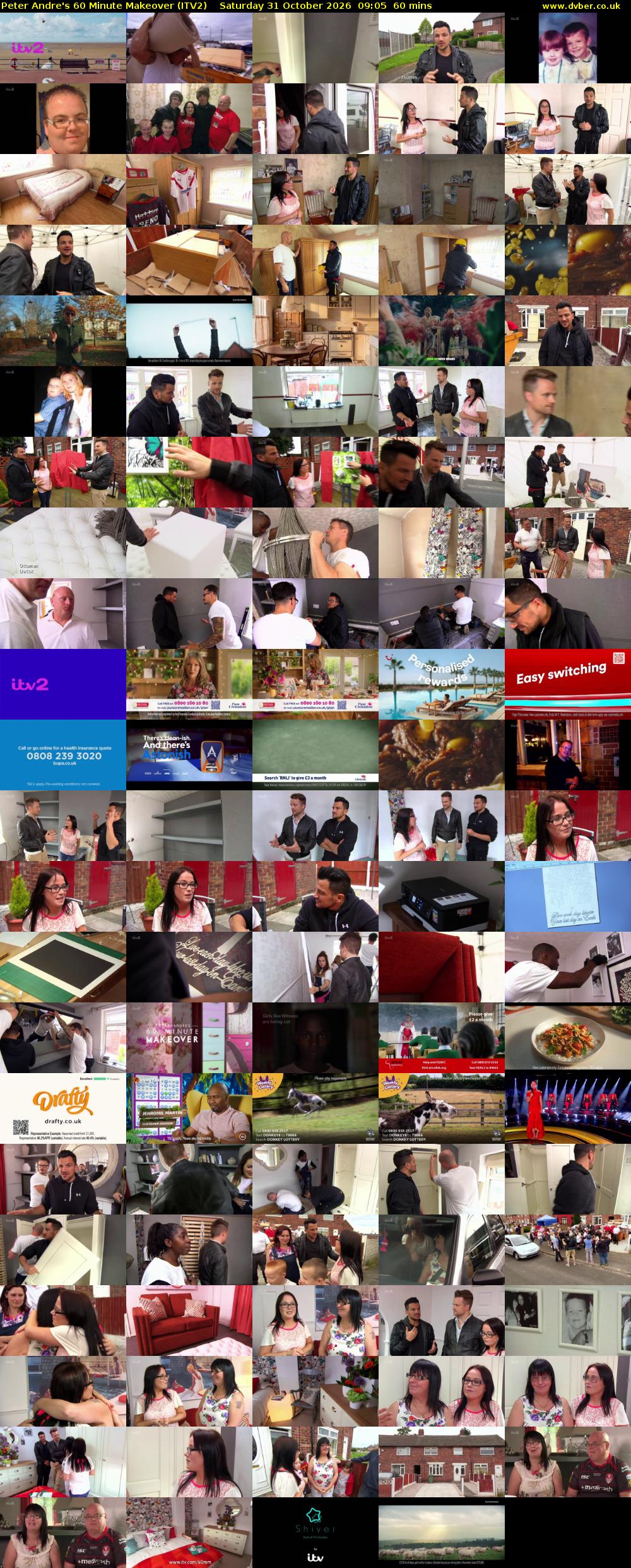 Peter Andre's 60 Minute Makeover (ITV2) Saturday 31 October 2026 09:05 - 10:05