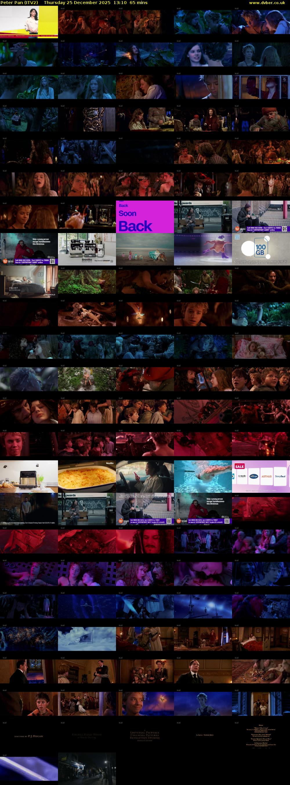 Peter Pan (ITV2) Thursday 25 December 2025 13:10 - 14:15