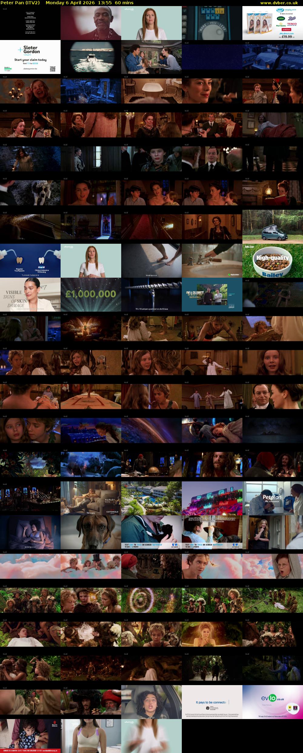 Peter Pan (ITV2) Monday 6 April 2026 13:55 - 14:55