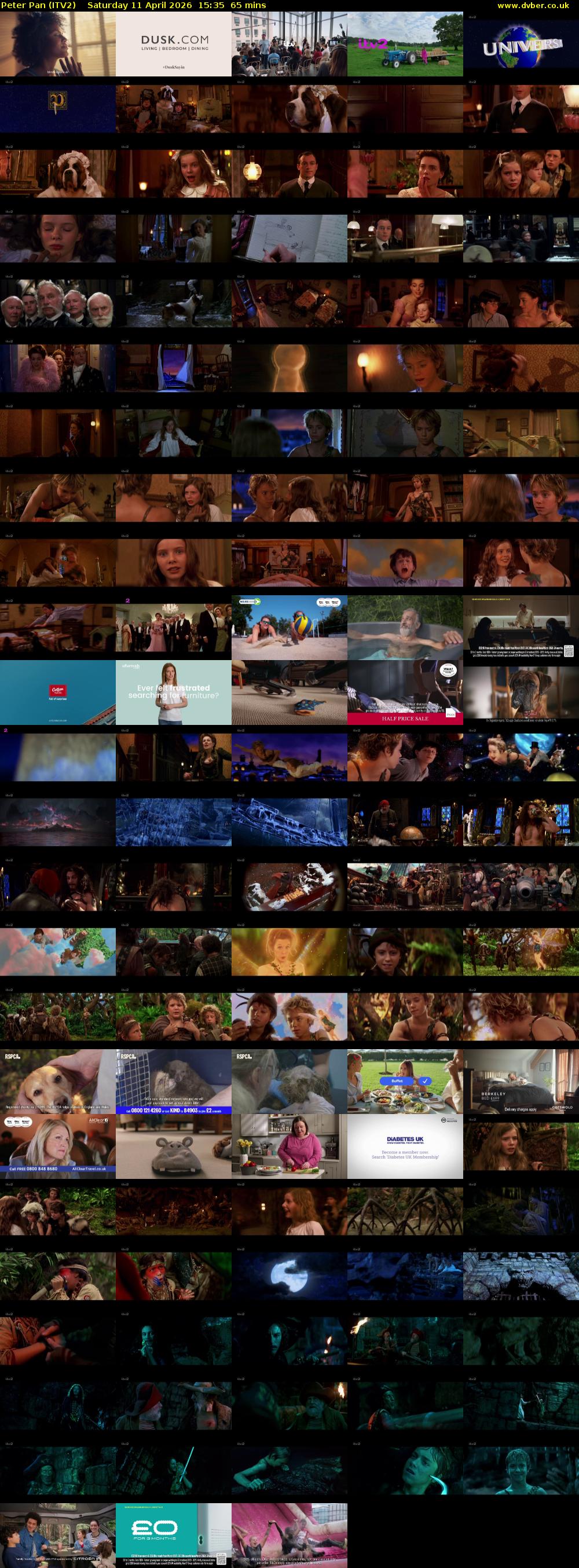 Peter Pan (ITV2) Saturday 11 April 2026 15:35 - 16:40