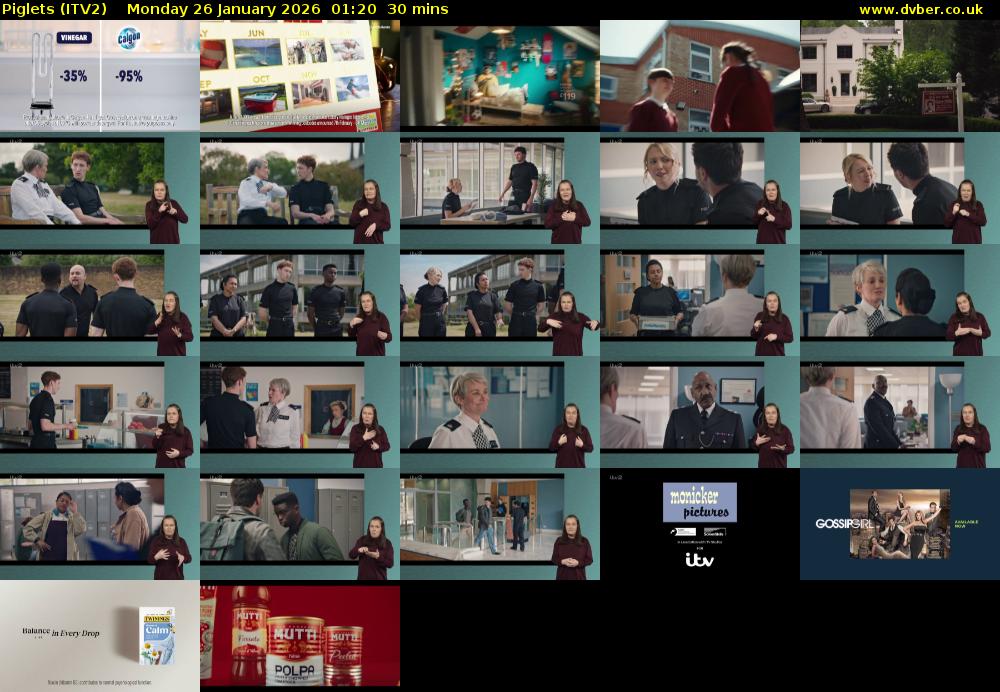 Piglets (ITV2) Monday 26 January 2026 01:20 - 01:50