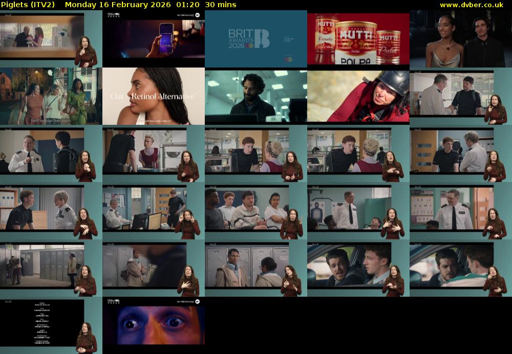 Piglets (ITV2) Monday 16 February 2026 01:20 - 01:50