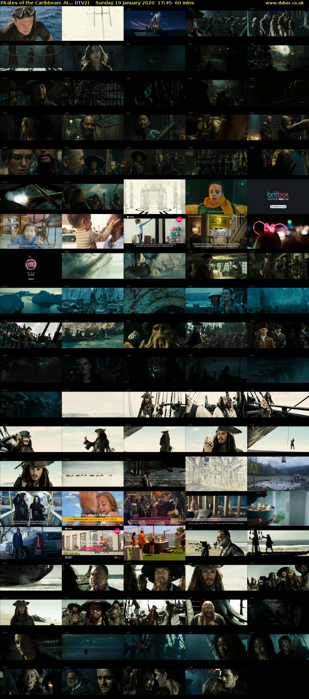 Pirates of the Caribbean: At... (ITV2) Sunday 19 January 2020 17:45 - 18:45