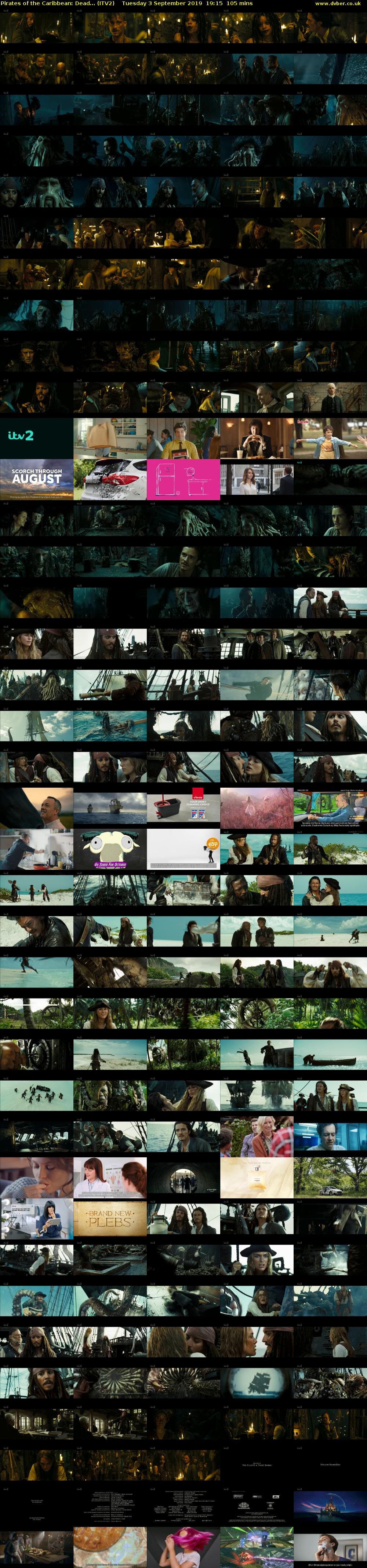 Pirates of the Caribbean: Dead... (ITV2) Tuesday 3 September 2019 19:15 - 21:00