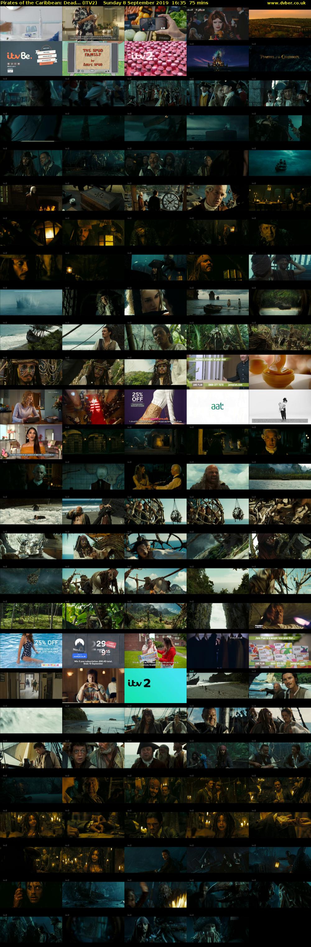 Pirates of the Caribbean: Dead... (ITV2) Sunday 8 September 2019 16:35 - 17:50