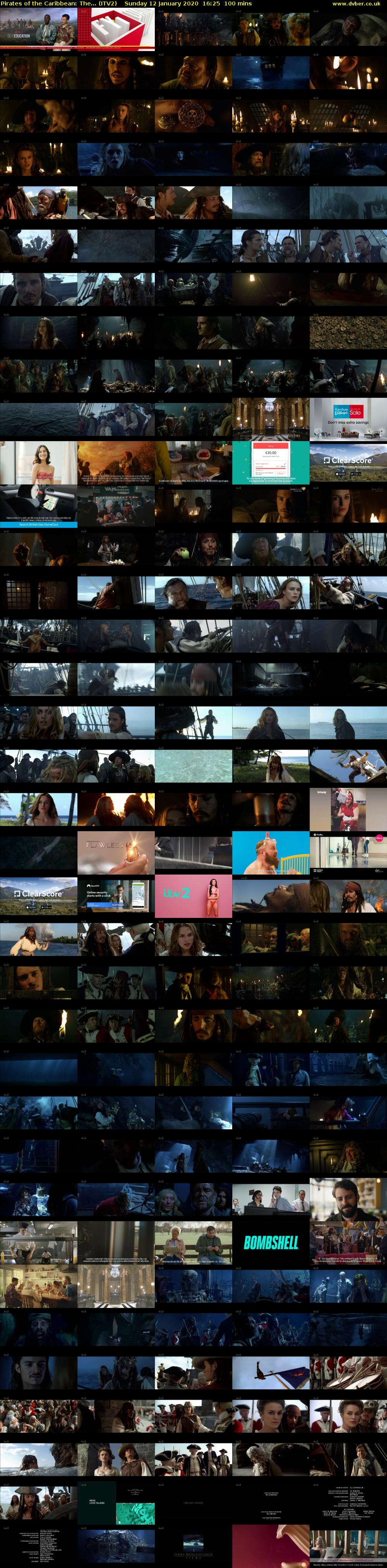 Pirates of the Caribbean: The... (ITV2) Sunday 12 January 2020 16:25 - 18:05
