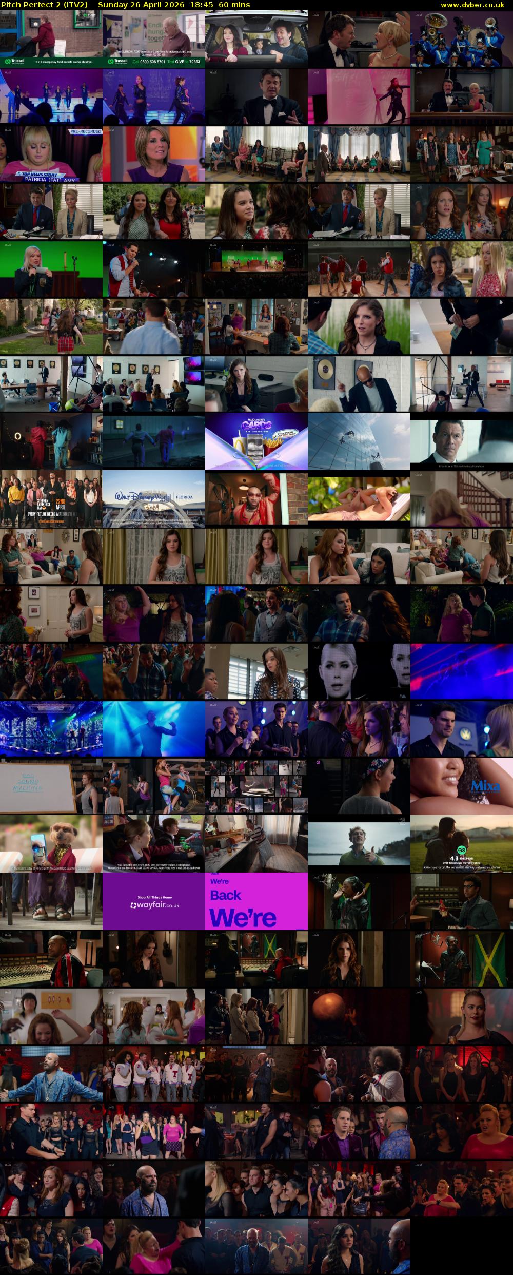 Pitch Perfect 2 (ITV2) Sunday 26 April 2026 18:45 - 19:45