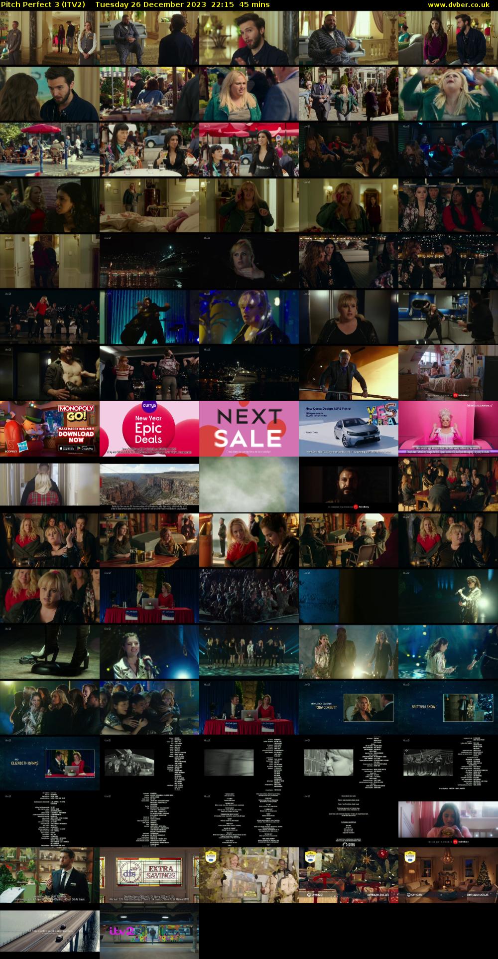 Pitch Perfect 3 (ITV2) Tuesday 26 December 2023 22:15 - 23:00