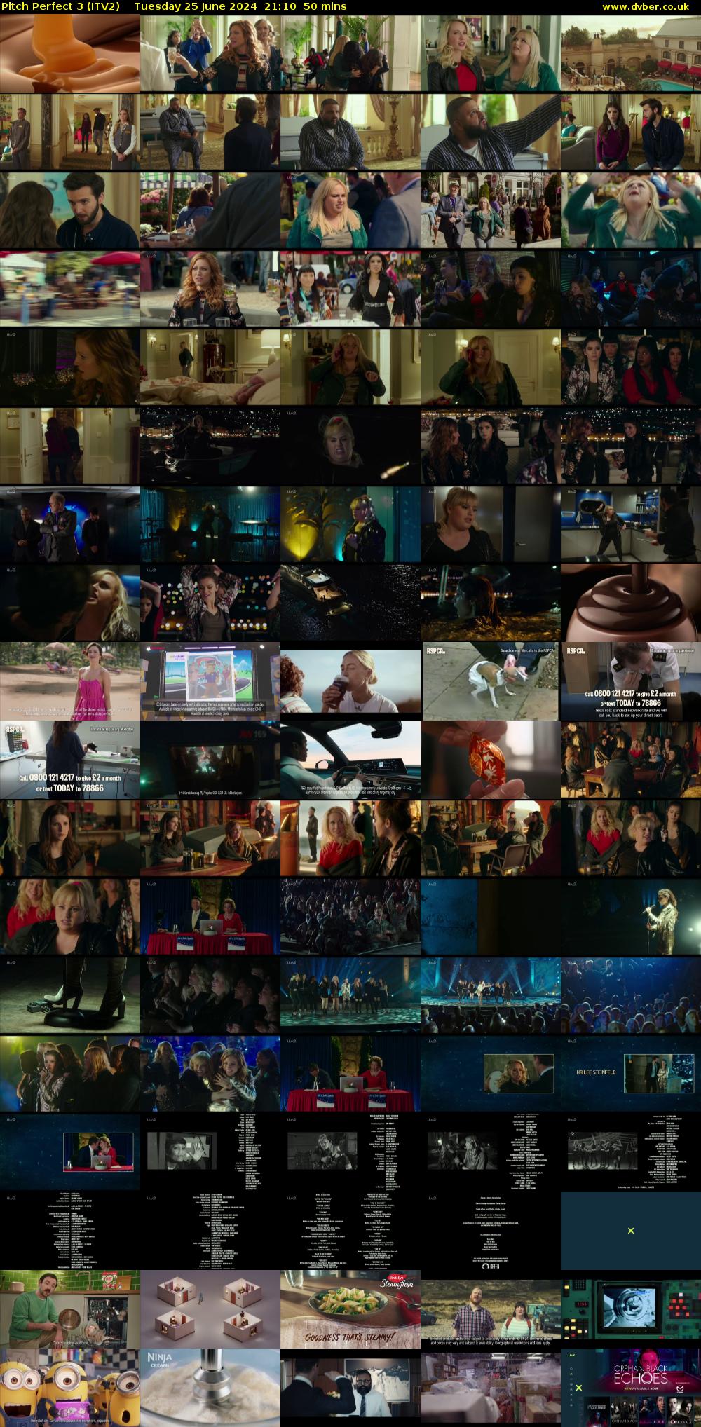 Pitch Perfect 3 (ITV2) Tuesday 25 June 2024 21:10 - 22:00