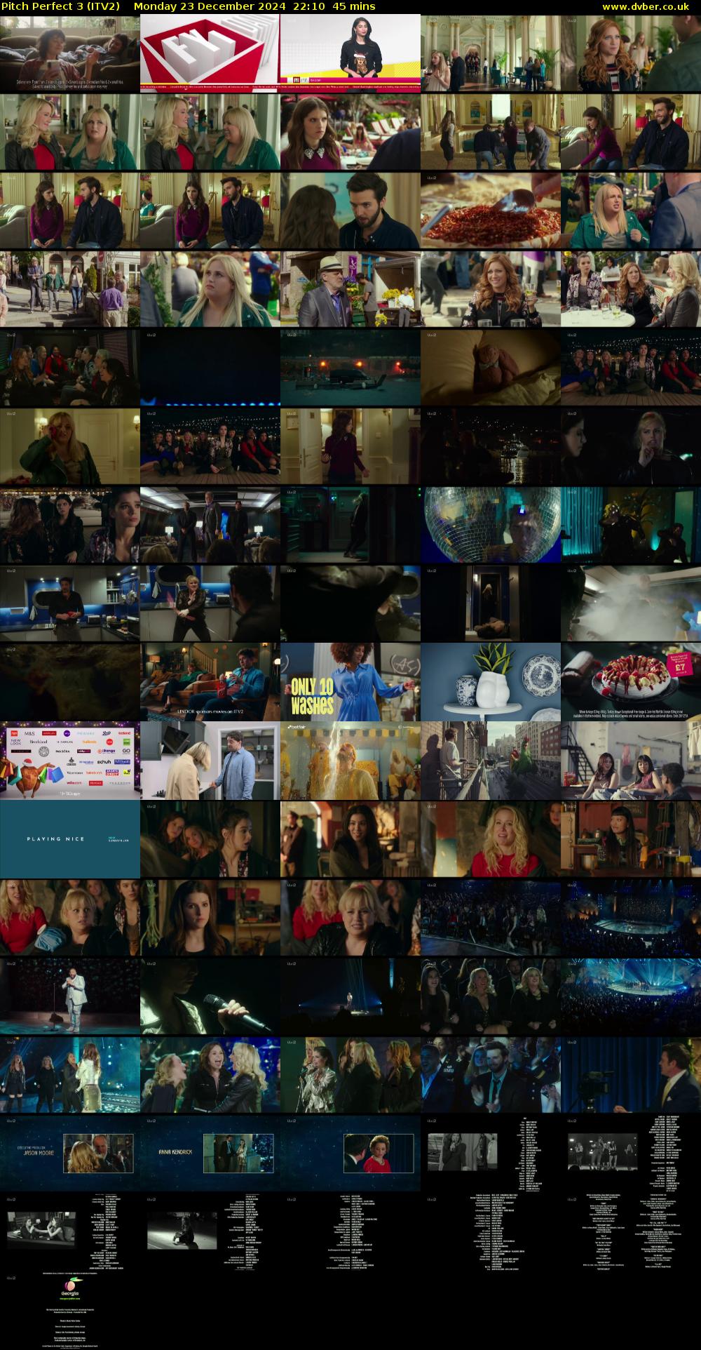 Pitch Perfect 3 (ITV2) Monday 23 December 2024 22:10 - 22:55