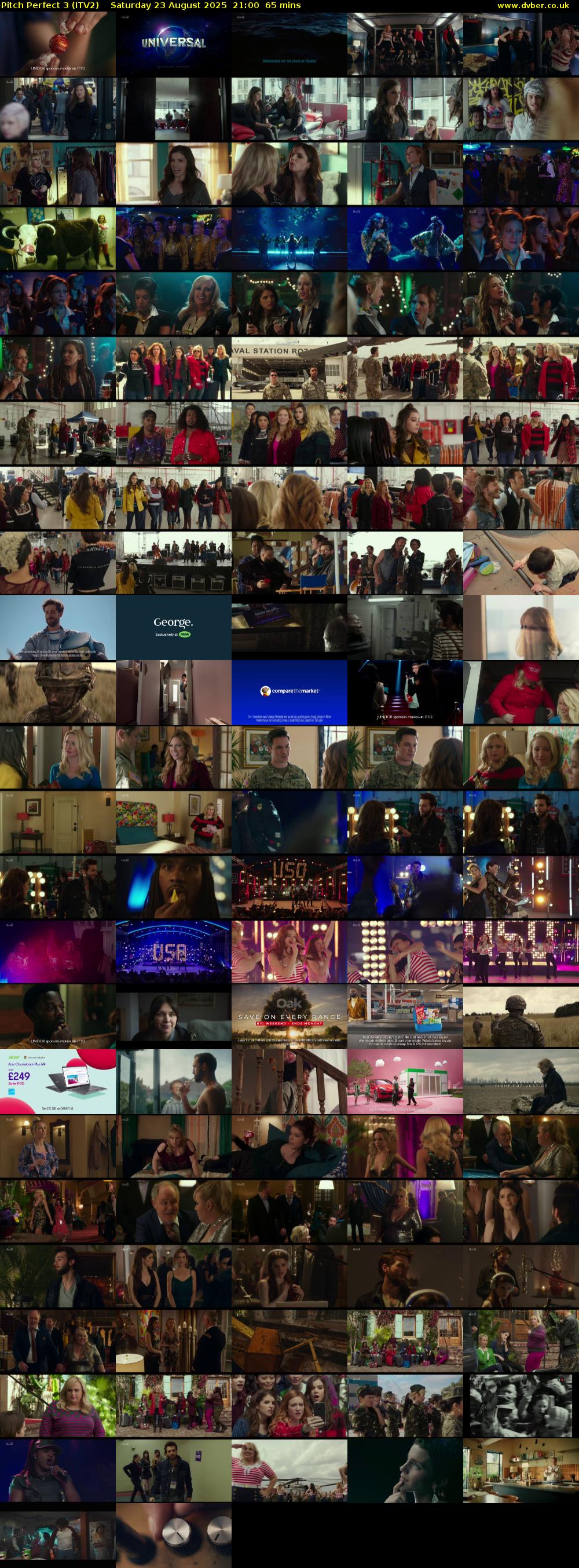 Pitch Perfect 3 (ITV2) Saturday 23 August 2025 21:00 - 22:05