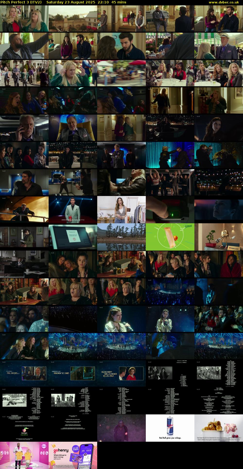 Pitch Perfect 3 (ITV2) Saturday 23 August 2025 22:10 - 22:55