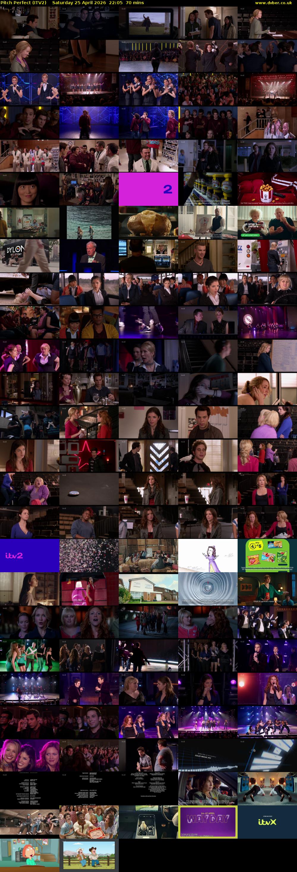 Pitch Perfect (ITV2) Saturday 25 April 2026 22:05 - 23:15