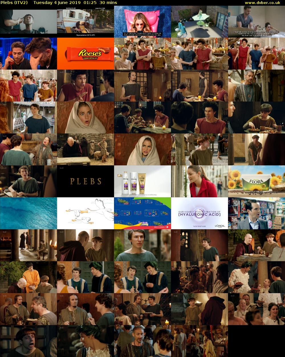 Plebs (ITV2) Tuesday 4 June 2019 01:25 - 01:55