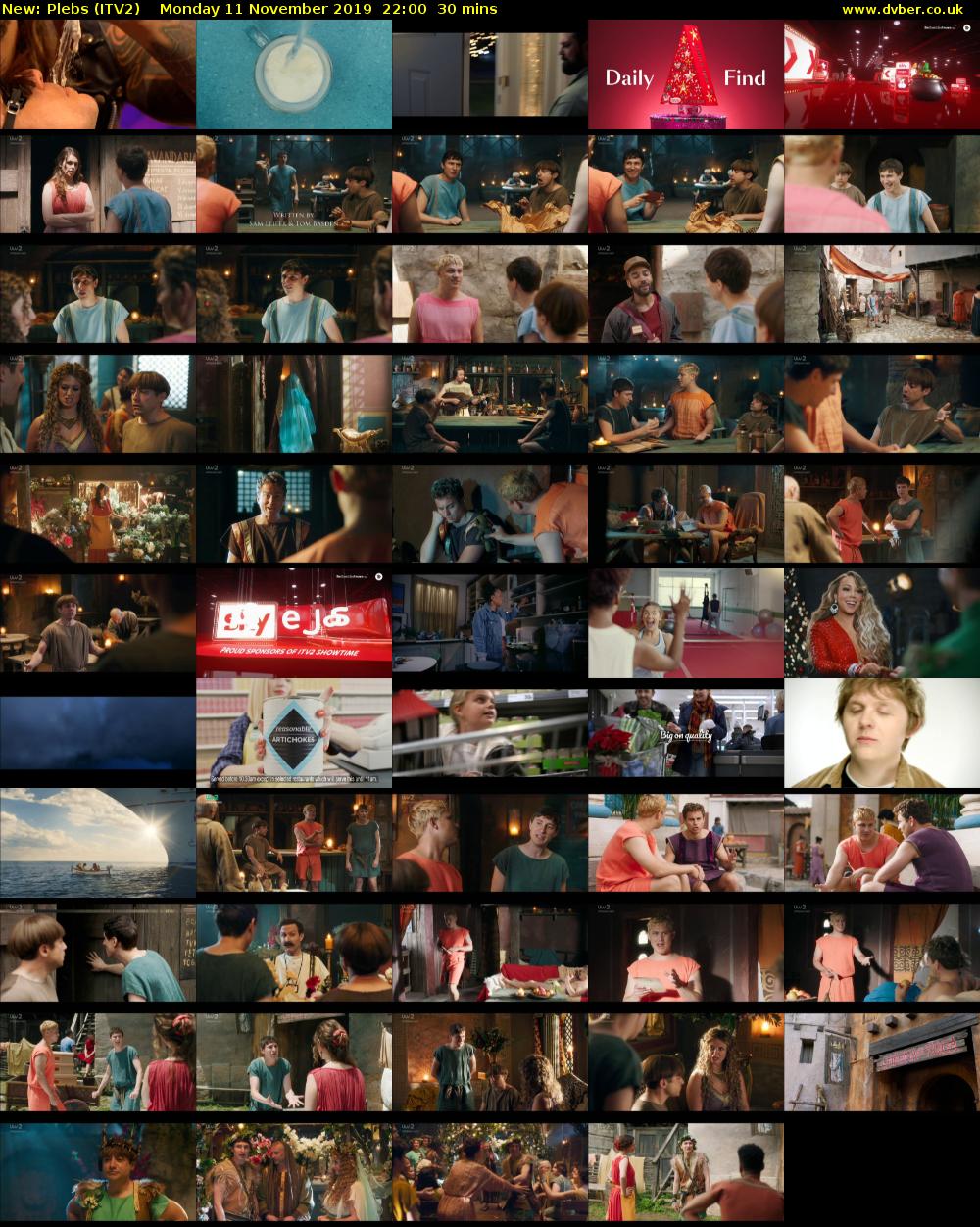 Plebs (ITV2) Monday 11 November 2019 22:00 - 22:30
