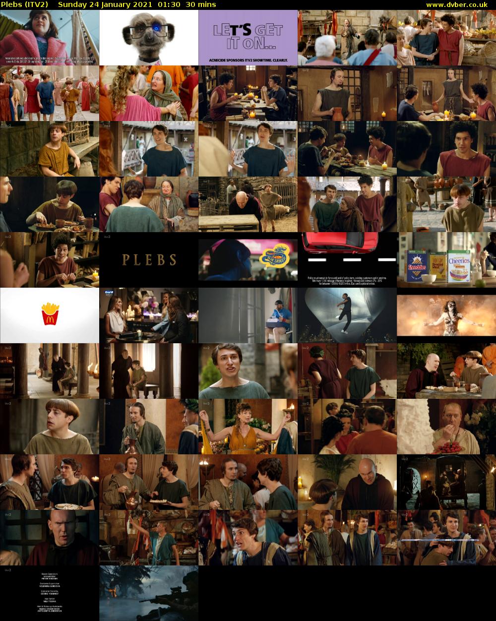 Plebs (ITV2) Sunday 24 January 2021 01:30 - 02:00