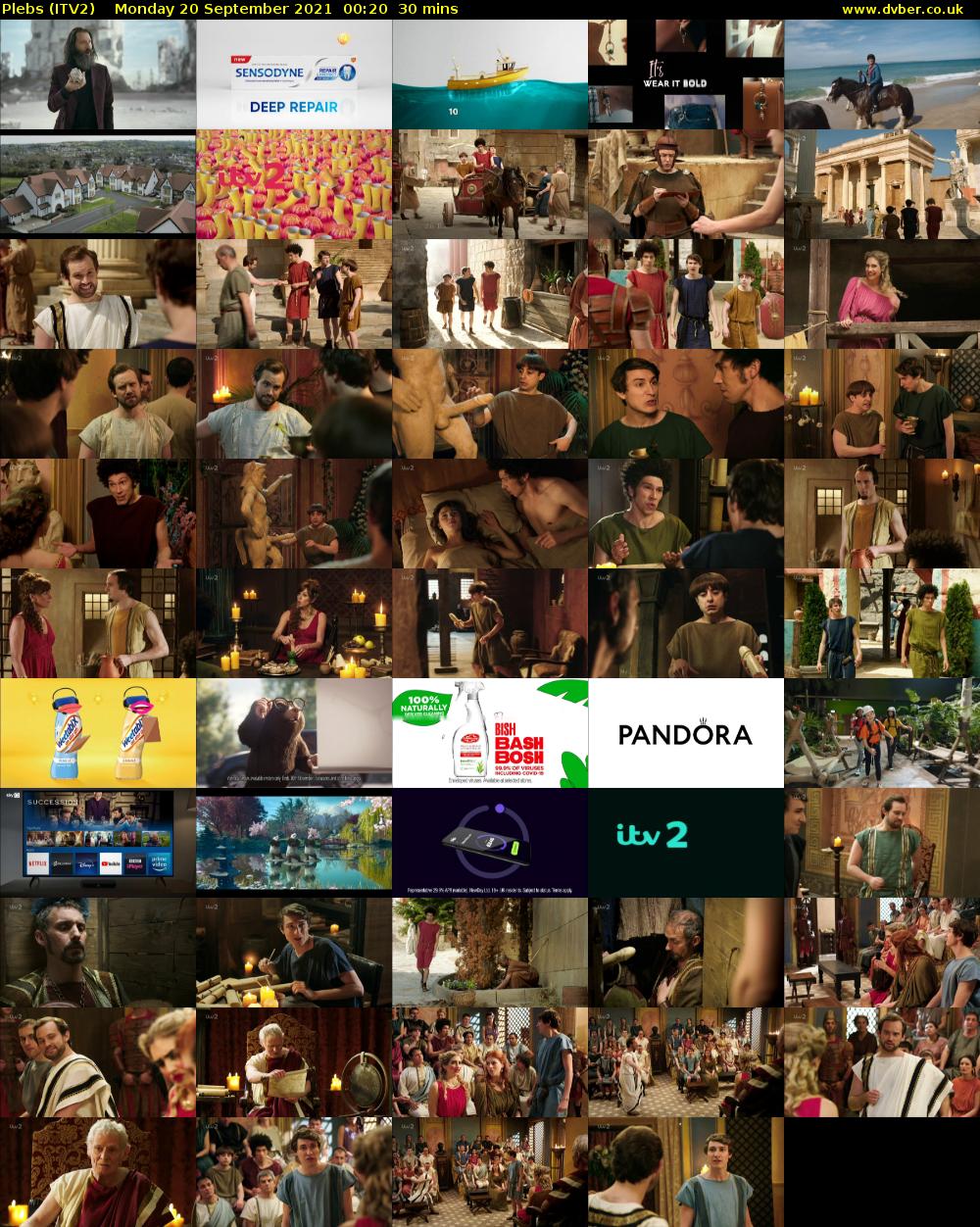 Plebs (ITV2) Monday 20 September 2021 00:20 - 00:50