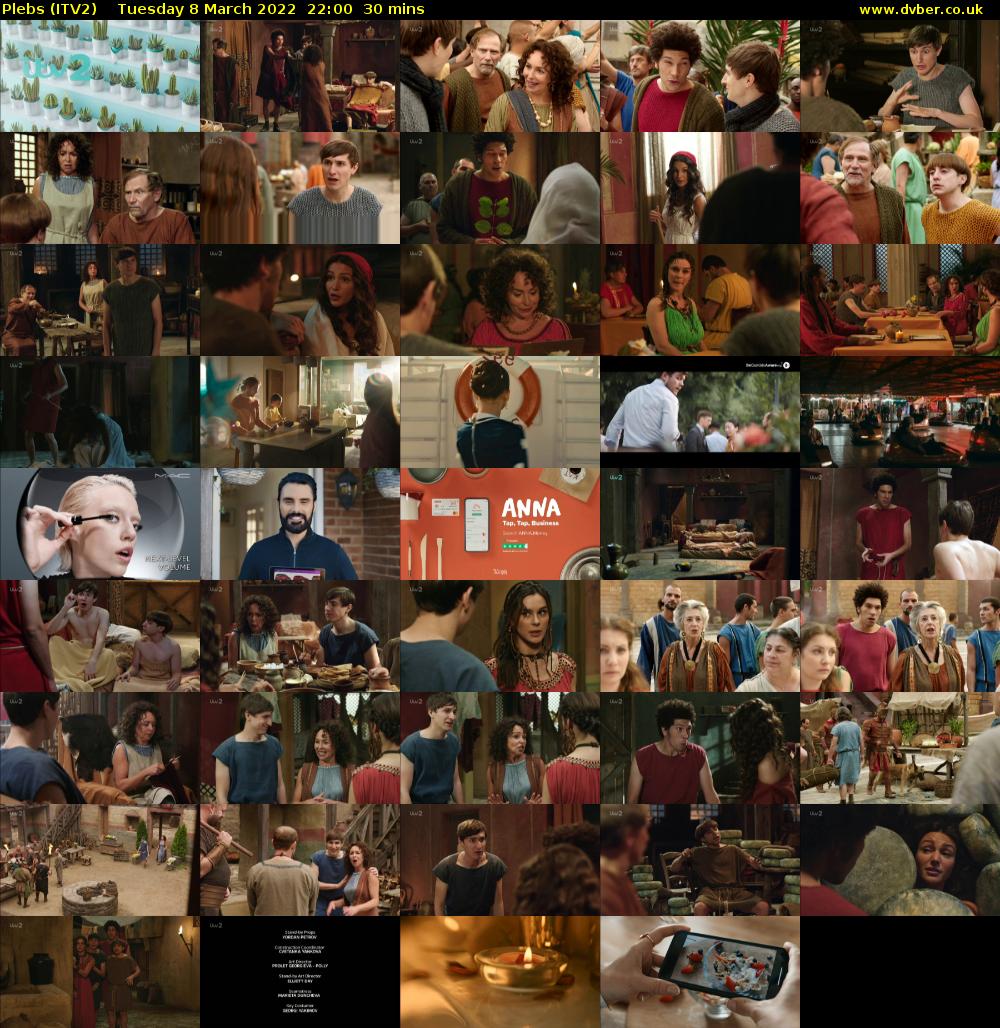 Plebs (ITV2) Tuesday 8 March 2022 22:00 - 22:30