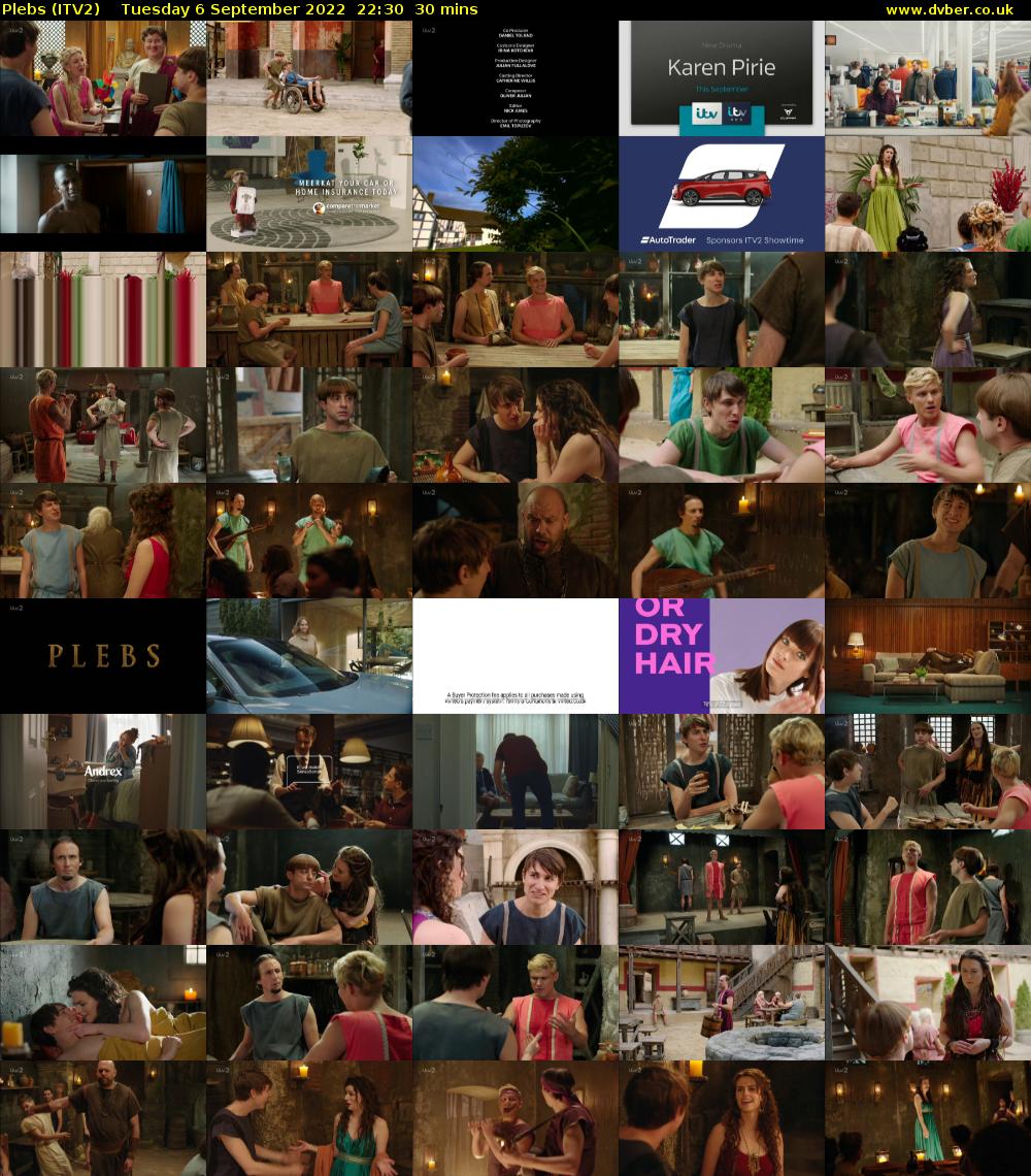 Plebs (ITV2) Tuesday 6 September 2022 22:30 - 23:00