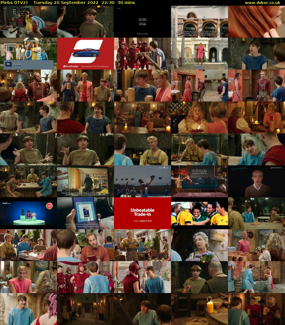 Plebs (ITV2) Tuesday 20 September 2022 22:30 - 23:00
