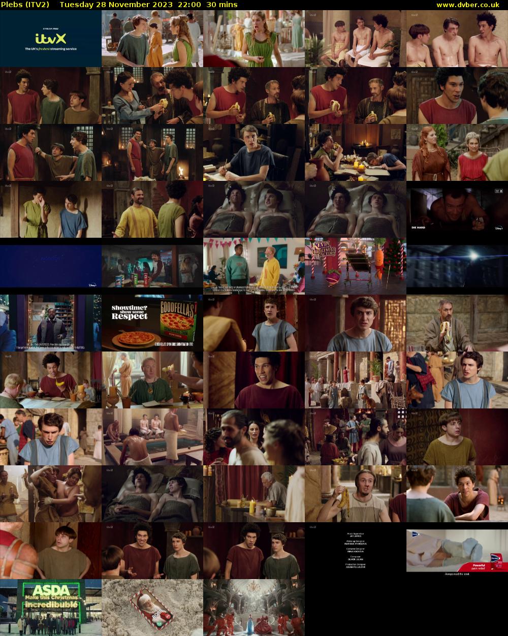 Plebs (ITV2) Tuesday 28 November 2023 22:00 - 22:30