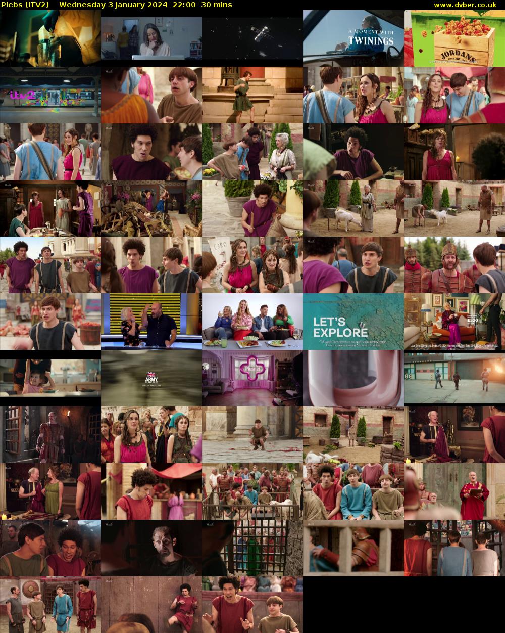 Plebs (ITV2) Wednesday 3 January 2024 22:00 - 22:30