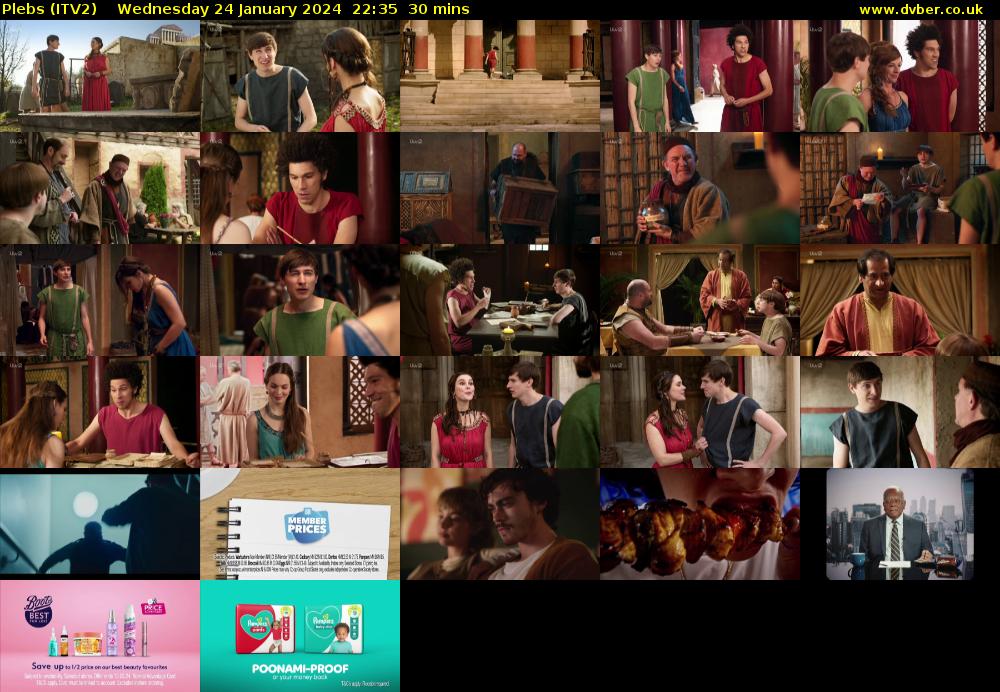 Plebs (ITV2) Wednesday 24 January 2024 22:35 - 23:05