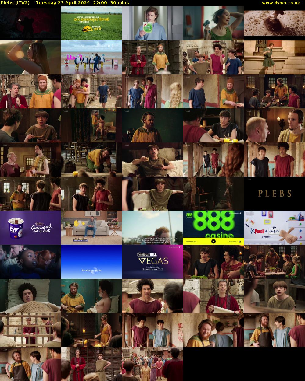 Plebs (ITV2) Tuesday 23 April 2024 22:00 - 22:30