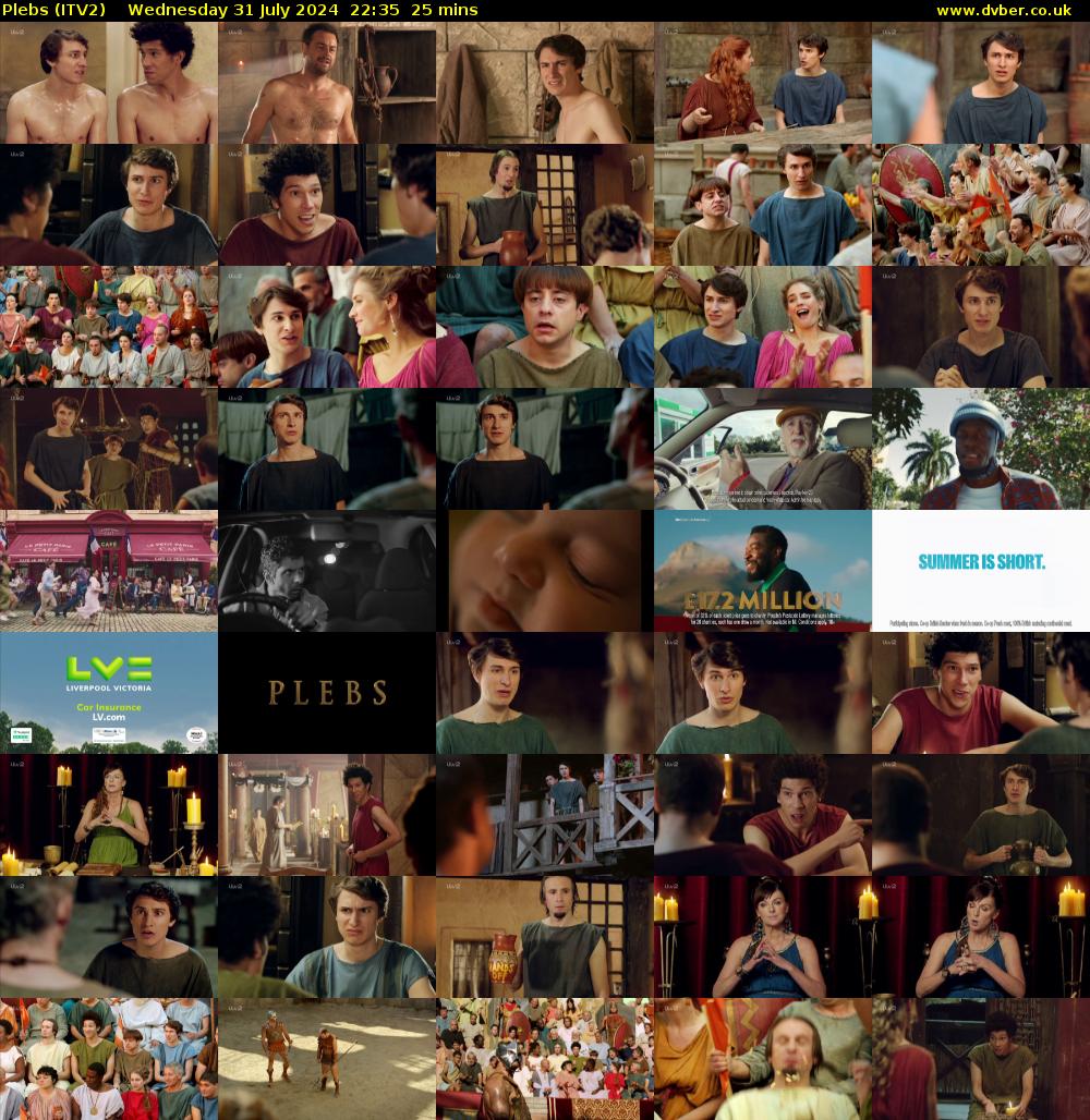 Plebs (ITV2) Wednesday 31 July 2024 22:35 - 23:00