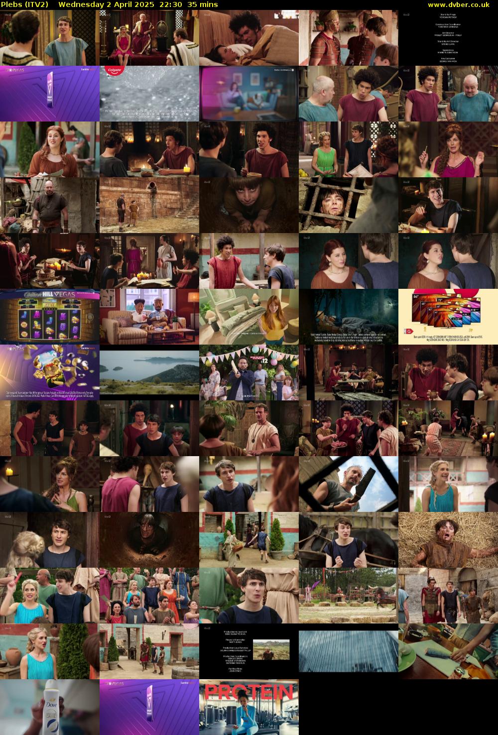 Plebs (ITV2) Wednesday 2 April 2025 22:30 - 23:05