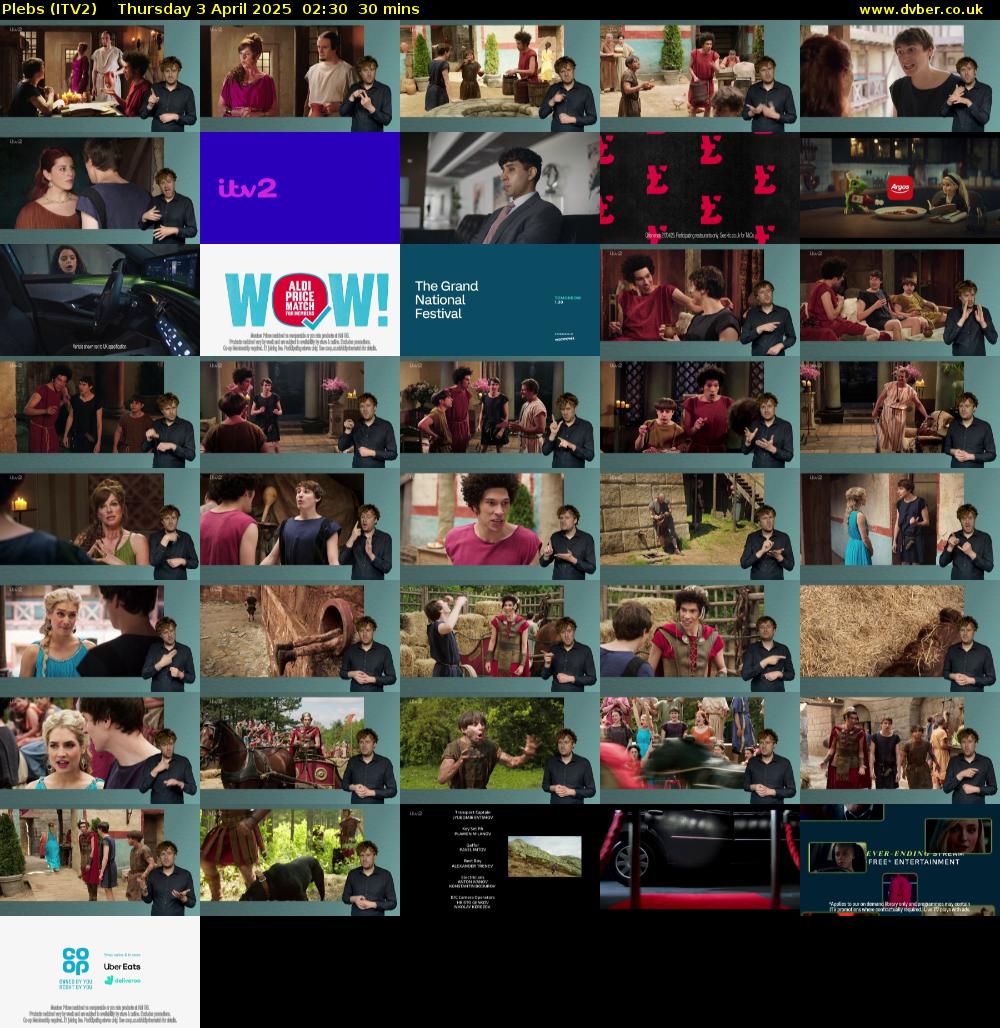 Plebs (ITV2) Thursday 3 April 2025 02:30 - 03:00